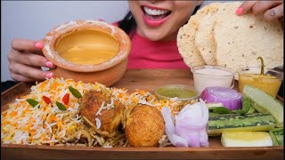 INDIAN FOOD NOT USING MY HANDS ASMR EATING SOUNDS NO TALKING  SASASMR [upl. by Alleram]