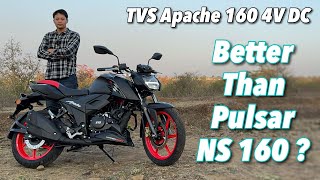 2024 TVS Apache 160 4V Dual Channel ABS Review  Better Than Bajaj Pulsar NS 160 [upl. by Seve]