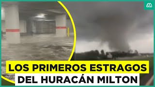 Huracán Milton Los primeros registros del fenómeno en EE UU [upl. by Neraa]