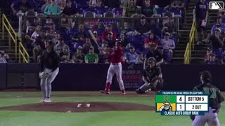 Travis Bazzanas solo homer  MiLB Highlights [upl. by Elimay]