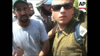 Israeli police and settlers crying in largest Gaza settlement [upl. by Notsirk584]