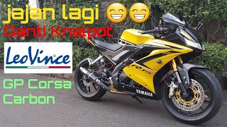 Upgrade knalpot Leovince GP corsa di R15 VVA V3 [upl. by Orodoet500]