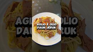 Spaghetti Aglio Olio Daun Jeruk spaghetti aglioolio aglioeolio resepspaghetti pasta [upl. by Samaj933]