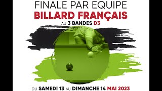 BILLARD FRANCAIS  3 BANDES PAR EQUIPE  ZOPPI  GAUCHER [upl. by Essie]