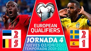 🏆 Resumen ➤ ELIMINATORIAS Europeas QATAR 2022 Fecha 4 🔥 ESPAÑA vs SUECIA 12 ➤ 2021 Jueves 🌟 [upl. by Lehpar381]