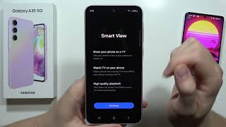 How to Cast Screen to TV on Samsung Galaxy A35 5G  Screen Mirroring  Smart View [upl. by Leugimsiul]