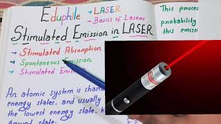 laser stimulated emission in laser hindi [upl. by Meridel]