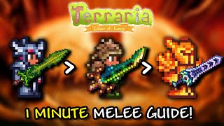 UPDATED Melee Class Loadouts Guide  Terraria 144 Labor of Love Update [upl. by Kalvn]