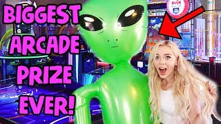 WINNING THE BIGGEST ARCADE PRIZE EVER [upl. by Aietal]