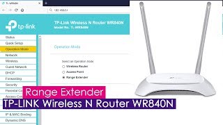 Setup Wireless REPEATER mode on TPLINK TLWR840N  NETVN [upl. by Ibbie470]