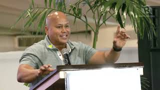 Senator Bato Dela Rosa faces the media after filing COC for reelection [upl. by Audsley]