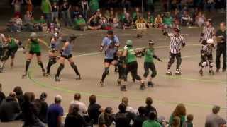 Des Moines Derby Dames vs Mid Iowa Rollers Highlights [upl. by Oruhtra]