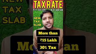 Tax Rates For AY 2324 FY 2223 New Tax Slab कितनी इनकम के बाद लगेगा टैक्स incometaxnotice [upl. by Arhna252]