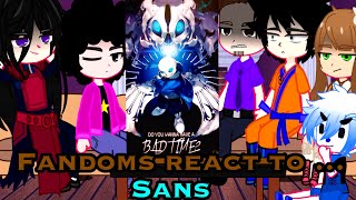 Fandoms reacts to Sans from Undertale 26 [upl. by Sperling]