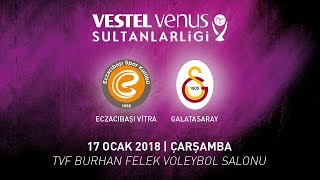 2017  2018  VVSL 14 Hafta  Eczacıbaşı VitrA 3  2 Galatasaray [upl. by Etteve]