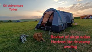 Review of Airgo Solus Horizon Lite driveway awning  from unpack to first night away [upl. by Ruthy81]