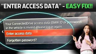 How To Fix BMWs quotENTER ACCESS DATAquot Message  EASY [upl. by Nightingale]