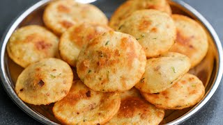 Aloo Puri Recipe  Masala Potato Poori Recipe  Crispy Aloo Poori  Potato Snacks  NOven [upl. by Notaek]