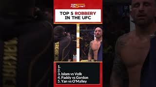 Top 5 ROBBERY In The UFC 😱 top5funfakt ufc mma fighting [upl. by Valaree]