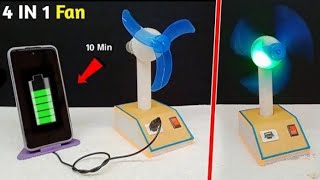 how to make table fan with 12volt DC motor and mobile charger experiment [upl. by Nuawd588]