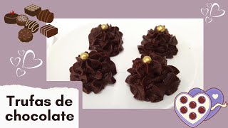 Como hacer una trufa de chocolate fácil chocolate bonbon delicious yummy cacao truffle [upl. by Wylie541]