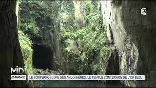 SUIVEZ LE GUIDE  Le souterroscope des ardoisières le temple souterrain de lor bleu [upl. by Ludba180]