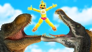 ANIMATRONICS vs JURASSIC WORLD Gmod FNAF Sandbox Funny Moments Garrys Mod [upl. by Deena111]