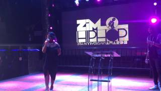 Briss Mbada makes a scene at Zim Hip Hop Awards 2015 [upl. by Peyter]