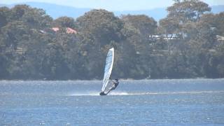 Windsurfing at Budgewoi Lake 18 January 2014 [upl. by Mohandas289]