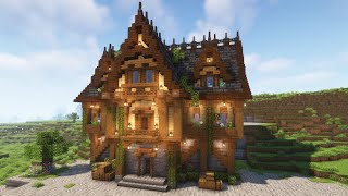 Minecraft  How to build a Medieval Warehouse Storage House  Tutorial [upl. by Yreffej724]