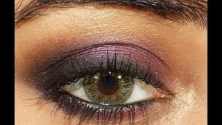 Purple Smokey eye makeup Tutorial  corallista [upl. by Fonville171]