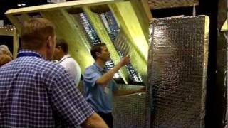 Enerflex Radiant Barrier easy install demonstration at the 2012 International Builders Show [upl. by Hallutama]