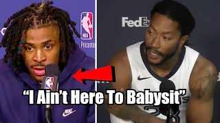 Derrick Rose MESSAGE TO Ja Morant quotIm Not Here To Babysitquot [upl. by Aneekahs]