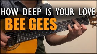 Como tocar How deep is your love  Bee Gees  Guitarra Tutorial [upl. by Tterrab]