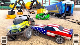 Train Derby Demolition Car Destruction Sim  Gameplay5 [upl. by Alled969]