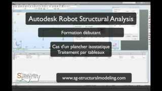 Autodesk Robot  Exemple dun plancher isostatique  03  Traitement par tableaux [upl. by Lucia]