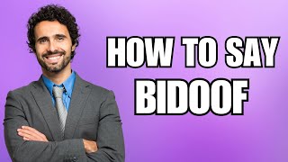 How To Pronounce Bidoof Correctly [upl. by Merfe226]