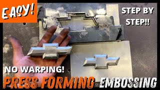 How To Make A Press Form  Embossing Sheet Metal Using Basic Tools [upl. by Eimrej443]