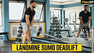 Landmine Sumo Deadlift Form amp Tutorial Guide 30 Seconds  FlexXP [upl. by Arimlede774]