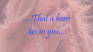 MARIAH CAREY    HERO LYRICS [upl. by Verina475]