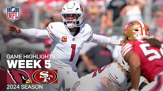 Arizona Cardinals vs San Francisco 49ers Game Highlights  NFL 2024 Season Week 5 [upl. by Mitran]