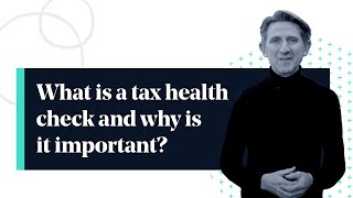 What is a tax health check and why is it important  St Jamess Place [upl. by Llerroj]