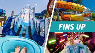 Best Water Park in Georgia Fins Up Lake Lanier  All Slides POV [upl. by Mada]