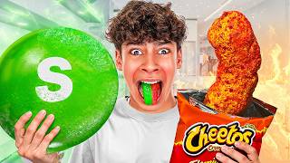 Giant SPICY vs SOUR Foods Challenge [upl. by Eittik]