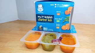 Unboxin Doxin  Gerber My 1st Veggies Starter Kit Baby Food Puree [upl. by Harwin]