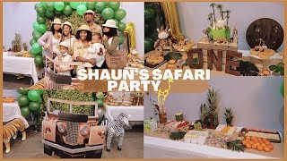 BABY SHAUNS SAFARI BIRTHDAY PARTY  1ST BIRTHDAY [upl. by Ahsercel]