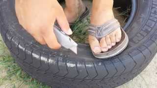 Separate sidewall from tire for fast and easy disposal or DIY projects [upl. by Reeba]