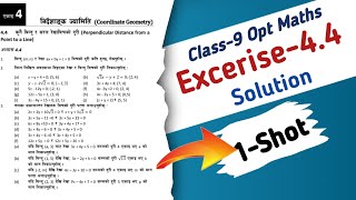 Class9 Optional Maths Geometry Perpendicular Distance From a Point to a Line Exercise 44 Solution [upl. by Glenn]