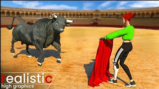 Angry Bull 🐂 Run Smash Games  Android Gameplay  Game For kids  Cartoon Gameplay [upl. by Rheba69]