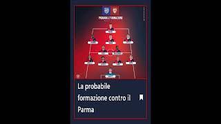 La probabile formazione di Parma Cagliari [upl. by Iahk177]